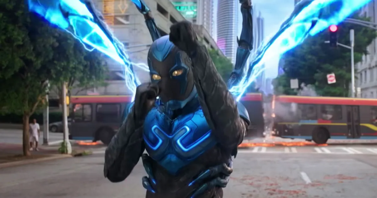 A still from Angel Manuel Soto's Blue Beetle