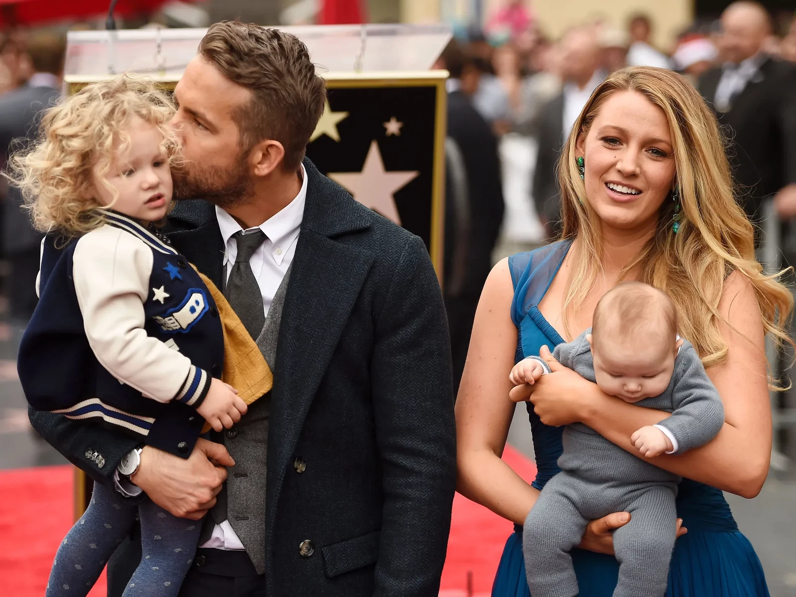 Ryan Reynolds and Blake Lively with their children