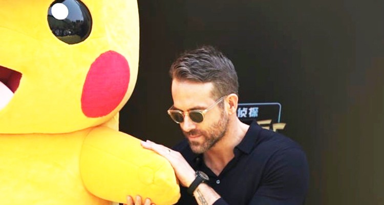 Ryan Reynolds with Pikachu toy