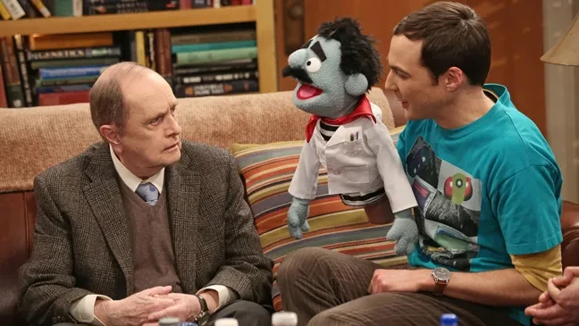 Bob Newhart and Jim Parsons in The Big Bang Theory