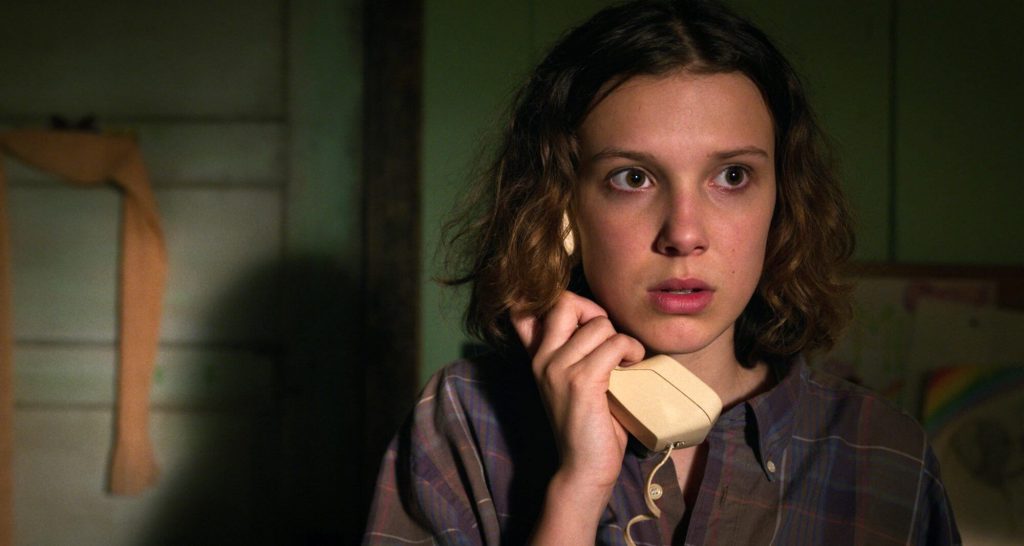 Millie Bobby Brown as Eleven in a still from Stranger Things 