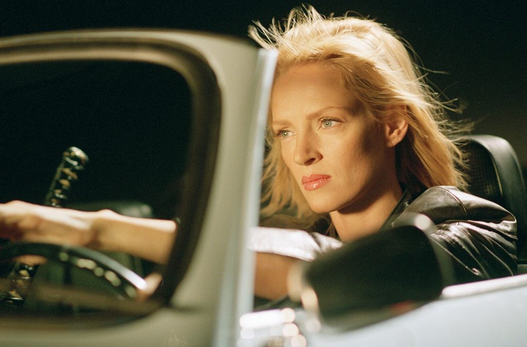 Uma Thurman had to drive at 40 miles an hour for a dangerous stunt scene