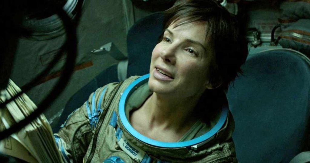 Sandra Bullock played an astronaut challenged by the solidarity of space in Gravity
