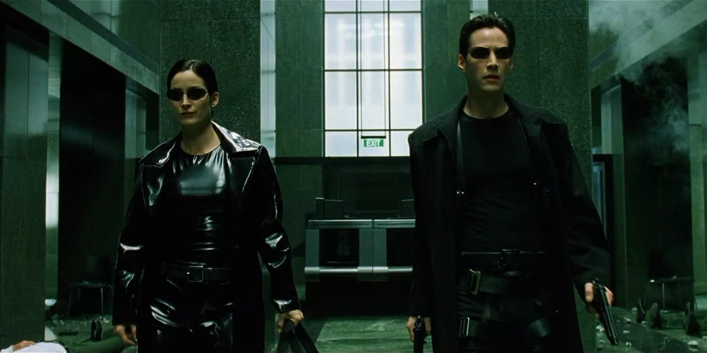 A still from The Matrix