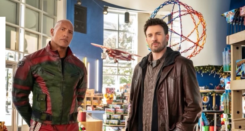 Dwayne Johnson And Chris Evans In Their Christmas Action Movie