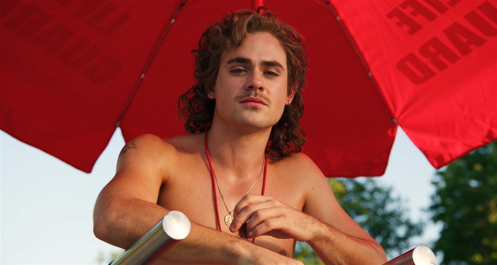 Dacre Montgomery as Billy Hargrove in a still from Stranger Things 