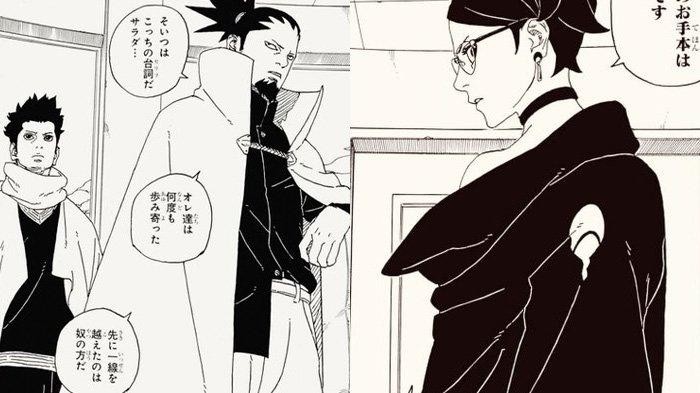 Shikamaru and Sarada in Boruto Chapter 81
