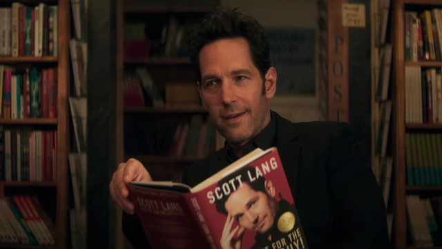 Scott Lang reading his autobiography Look Out For The Little Guy! 