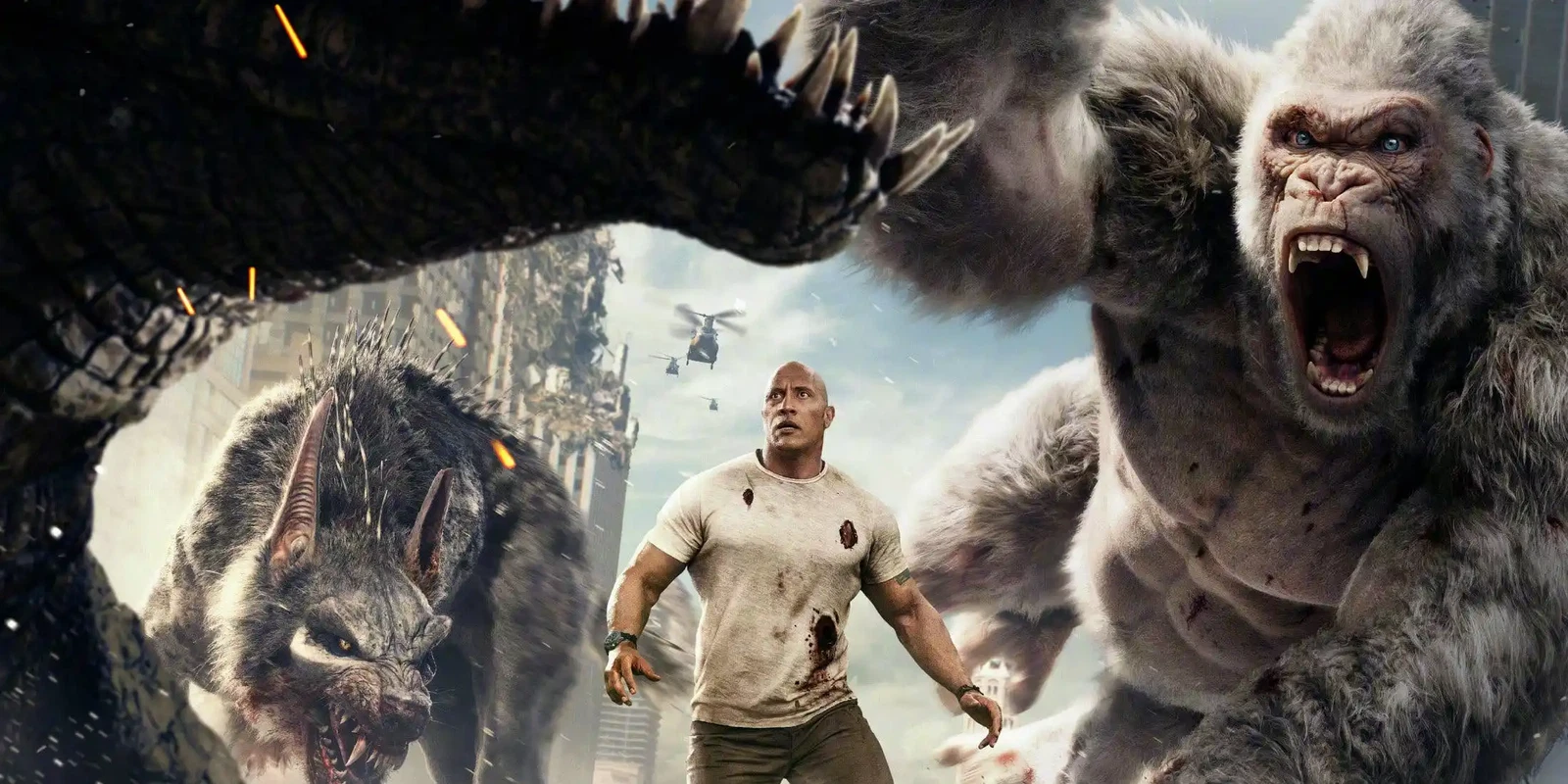 Dwayne Johnson in Rampage 