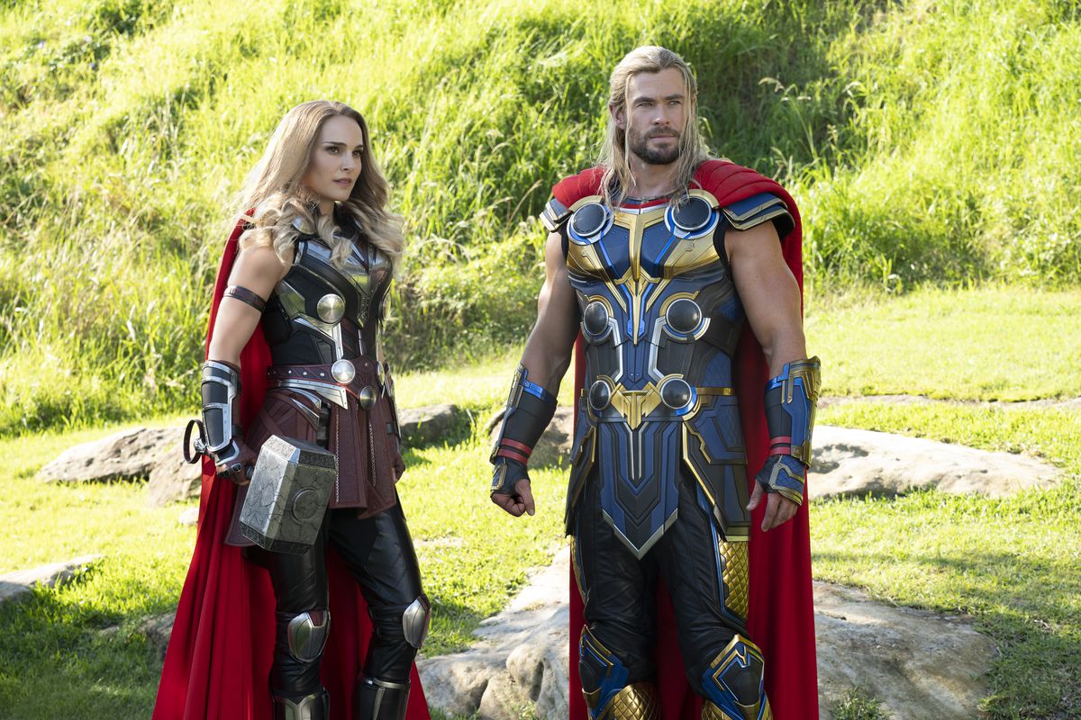 Natalie Portman and Chris Hemsworth in the Thor franchise