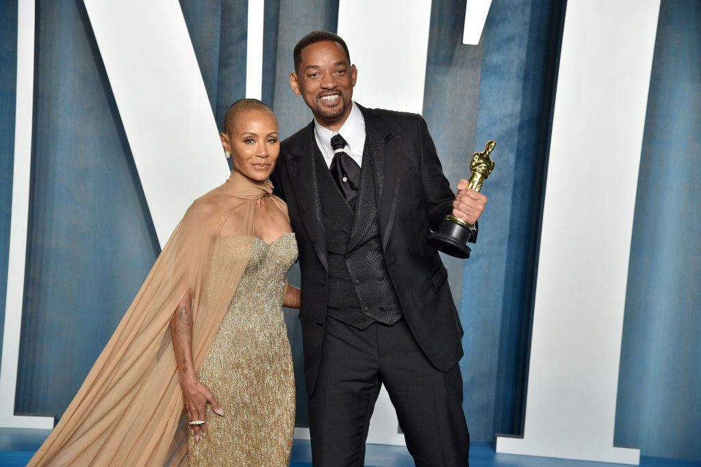 Will Smith and Jada Pinkett Smith at the Oscars ceremony
