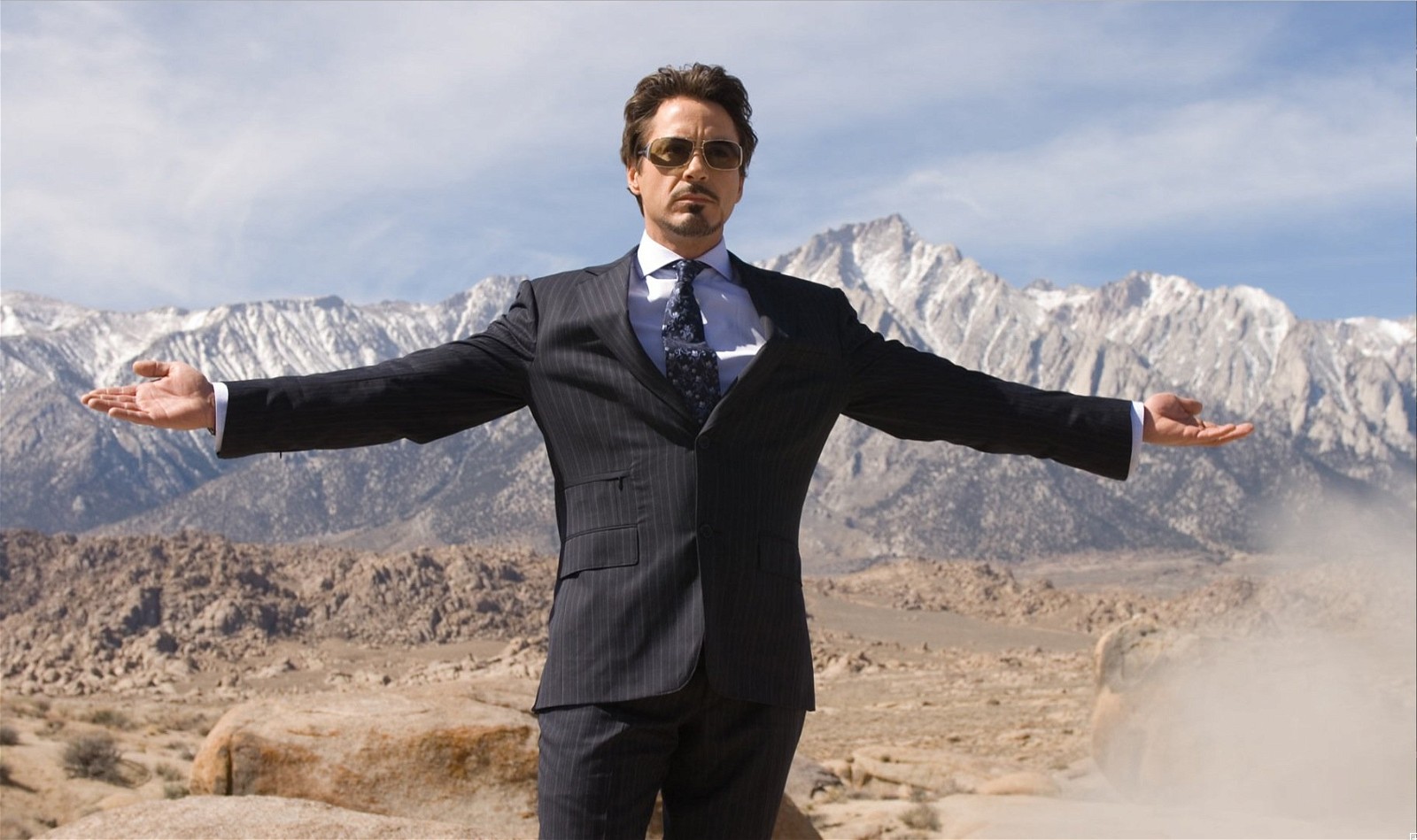 Hollywood star Robert Downey Jr in Iron Man (2008)