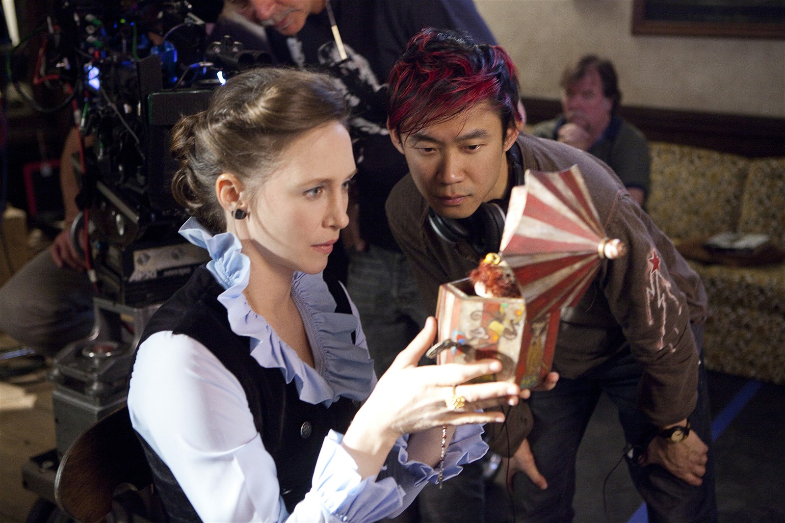 James Wan on the set of The Conjuring