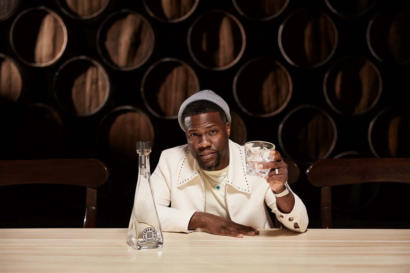 Kevin Hart promoting his tequila brand, Gran Coramino