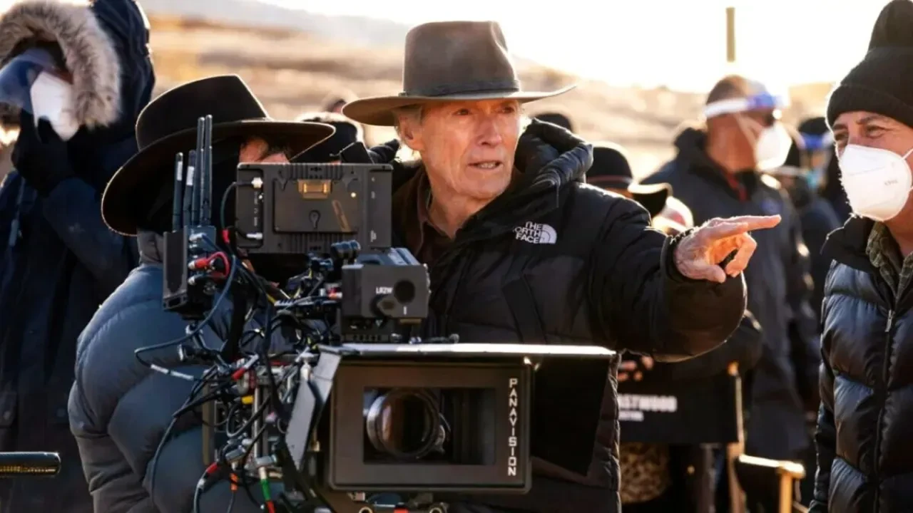 Clint Eastwood on set