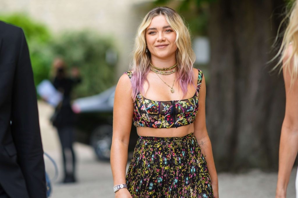 Florence Pugh photographed on a street