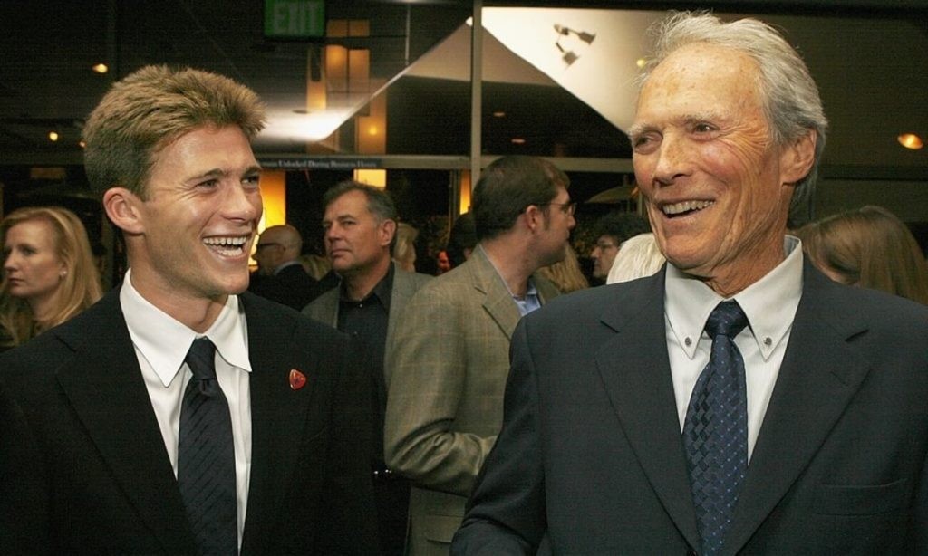 Young Scott Eastwood with father Clint Eastwood