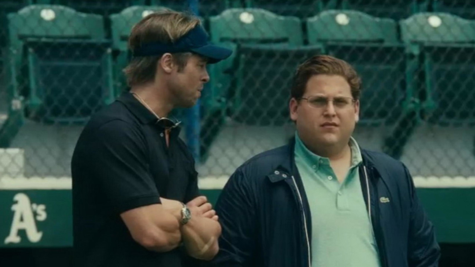 Jonah Hill and Brad Pitt