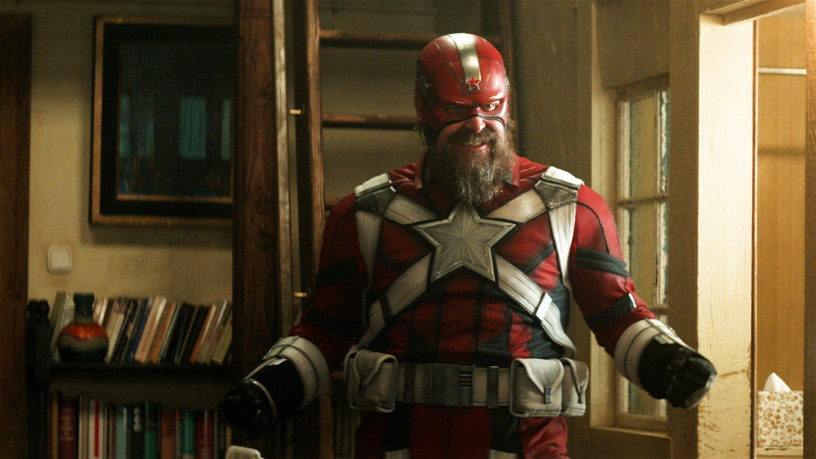 David Harbour as Red Guardian in a still from Black Widow