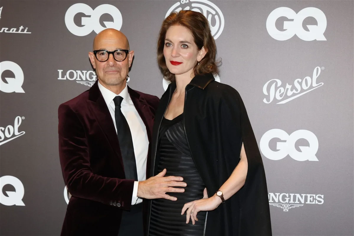 Stanley Tucci with his wife Felicity Blunt.