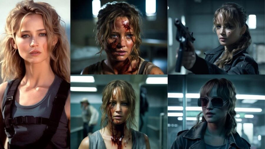 Jennifer Lawrence as Sarah Connor by Paul Chadwick