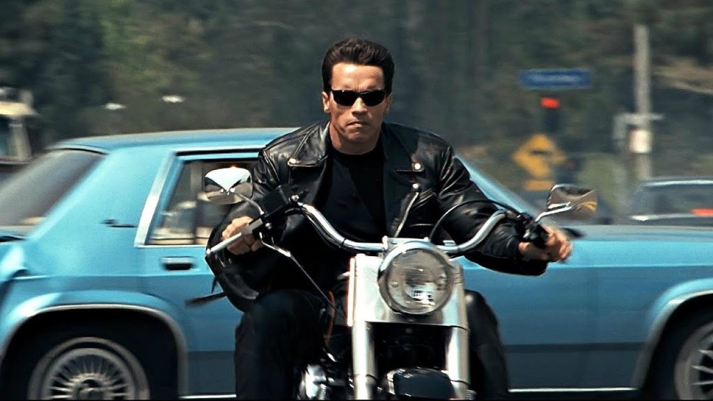Arnold Schwarzenegger from a scene of The Terminator