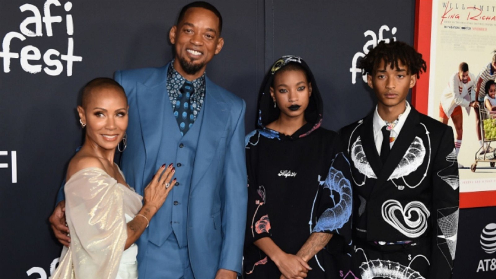 Will Smith with his wife Jada Smith and children Jaden and Willow Smith