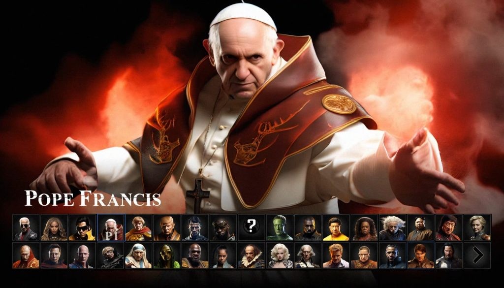 Fighting as the Pope in Mortal Kombat 1 would be so cool.