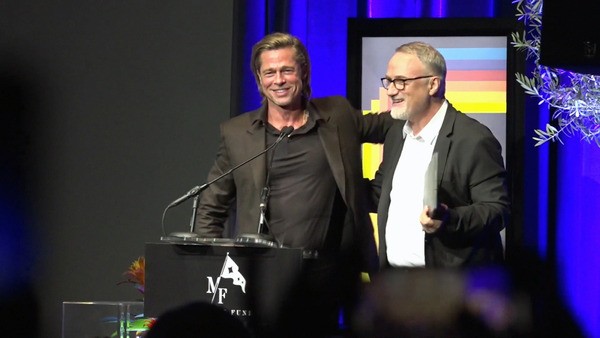 David Fincher with Brad Pitt