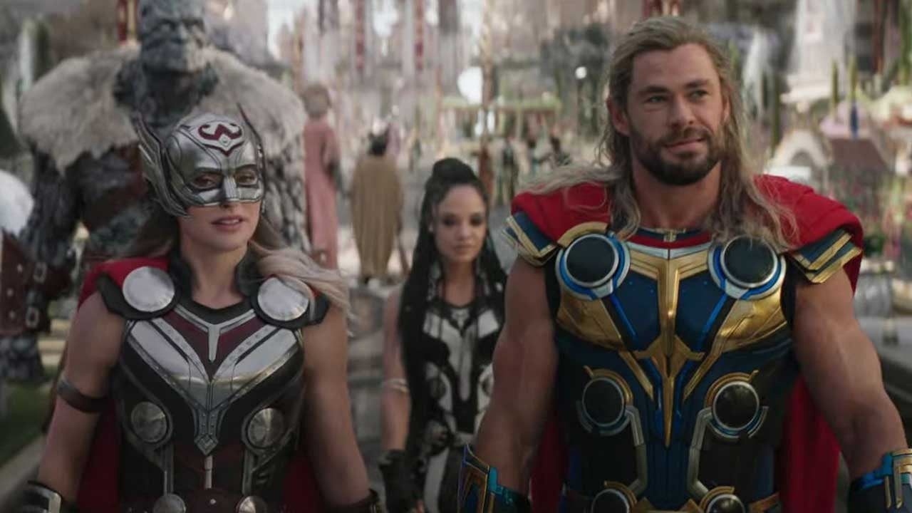 A still from Thor: Love and Thunder