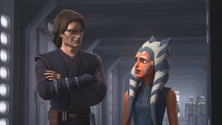 Anakin Skywalker with his Padawan, Ahsoka