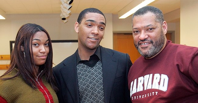 Laurence Fishburne with his children