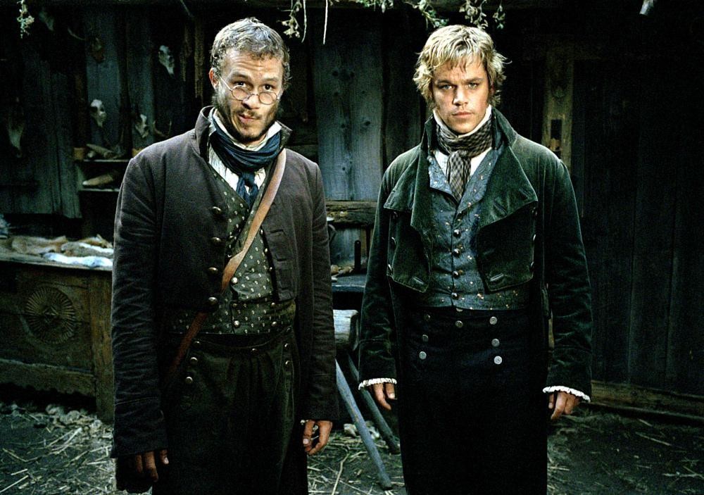 Heath Ledger and Matt Damon in a still from The Brothers Grimm