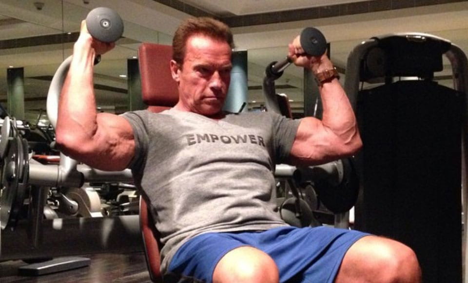 Schwarzenegger is still bulked up