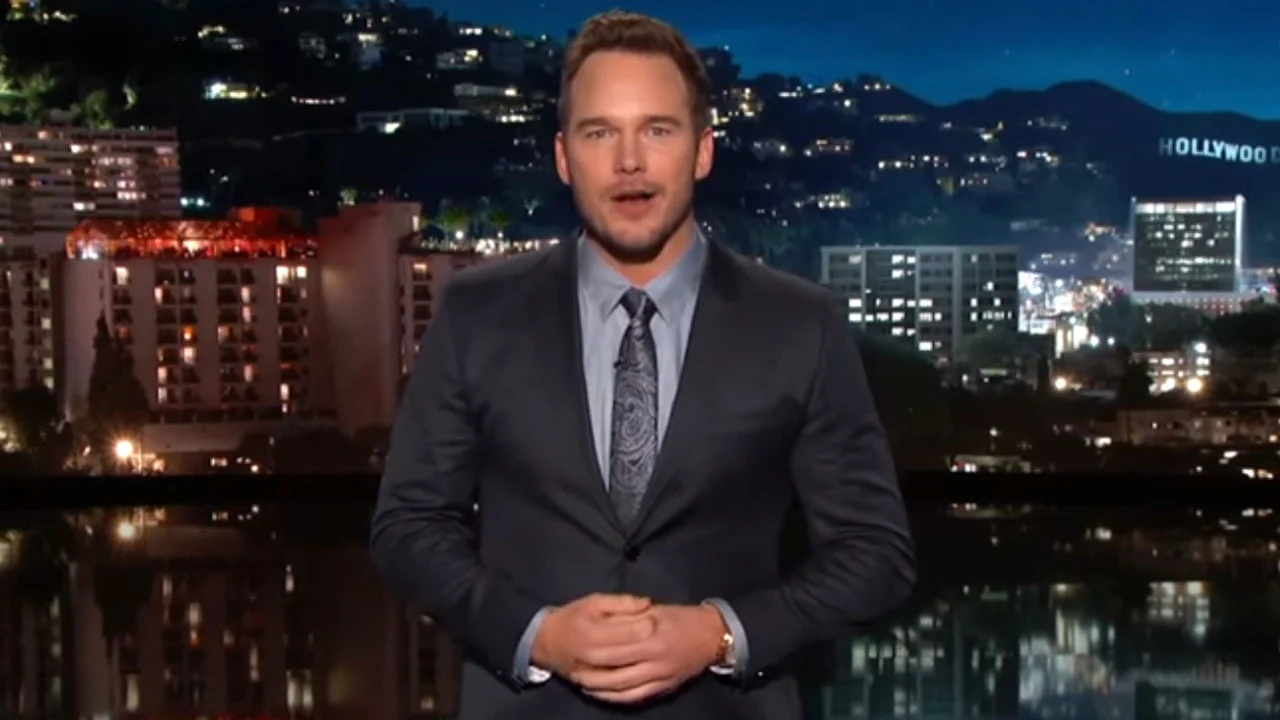 Chris Pratt in a still from the Jimmy Kimmel Live