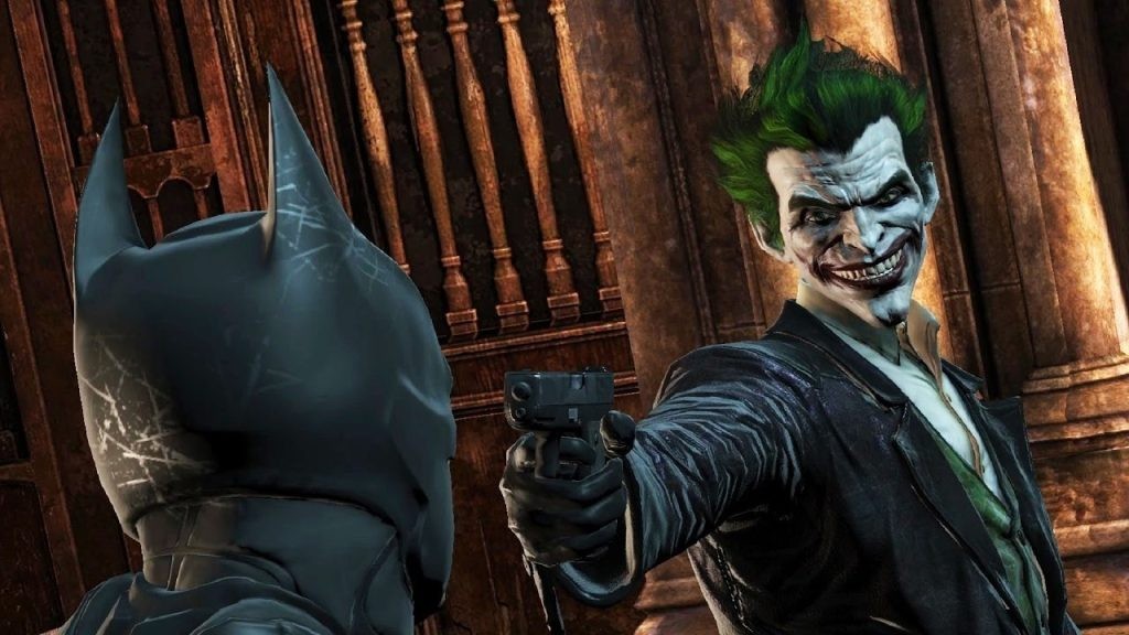 Batman and his archnemesis The Joker in Batman: Arkham Origins.