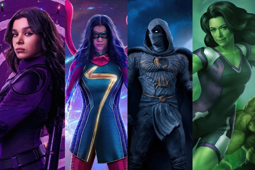 L-R: Hawkeye, Ms. Marvel, Moon Knight, She-Hulk