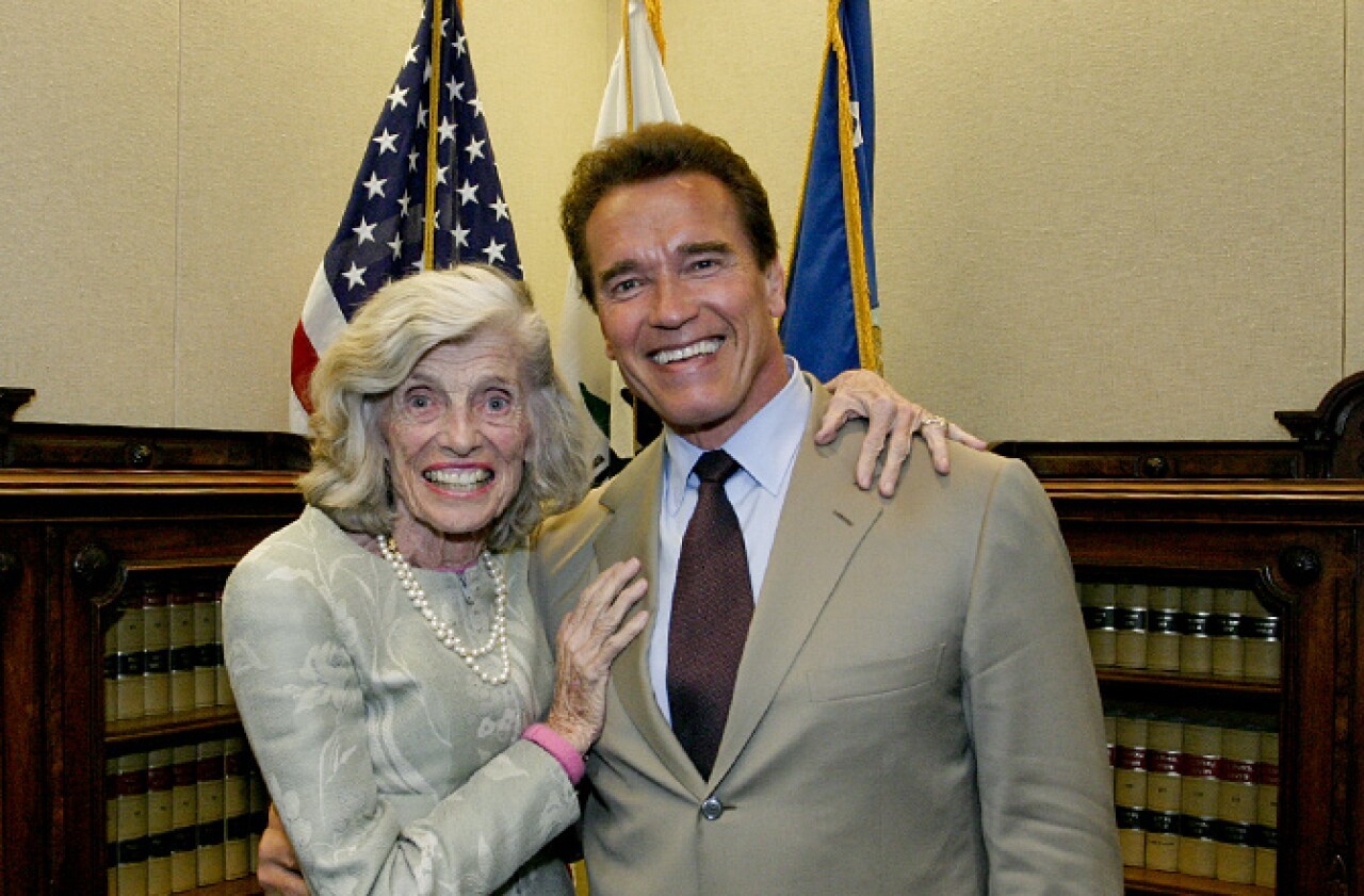 Arnold Schwarzenegger with Eunice Shriver