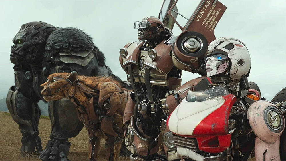 A still from Transformers: Rise of The Beasts 