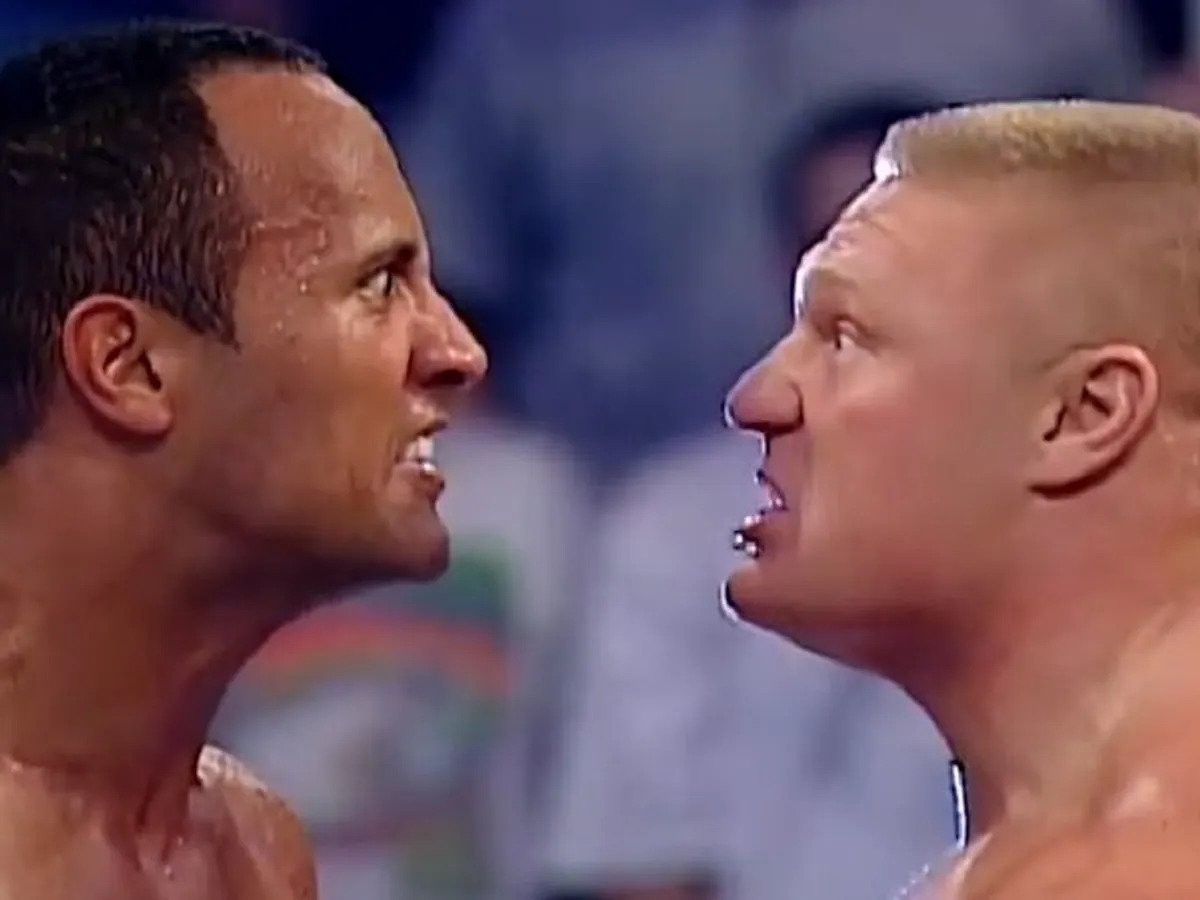 Dwayne Johnson vs Brock Lesnar
