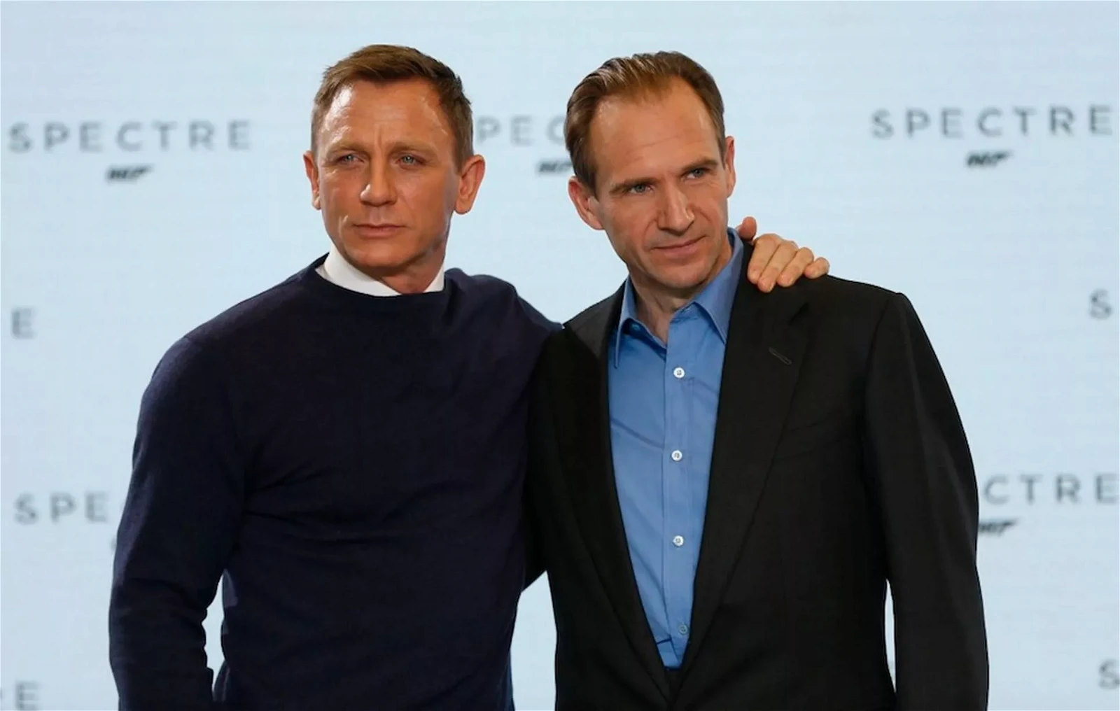Daniel Craig with co-star Ralph Fiennes