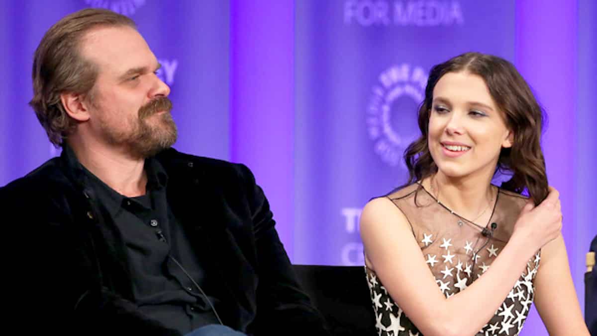 David Harbour and Millie Bobby Brown