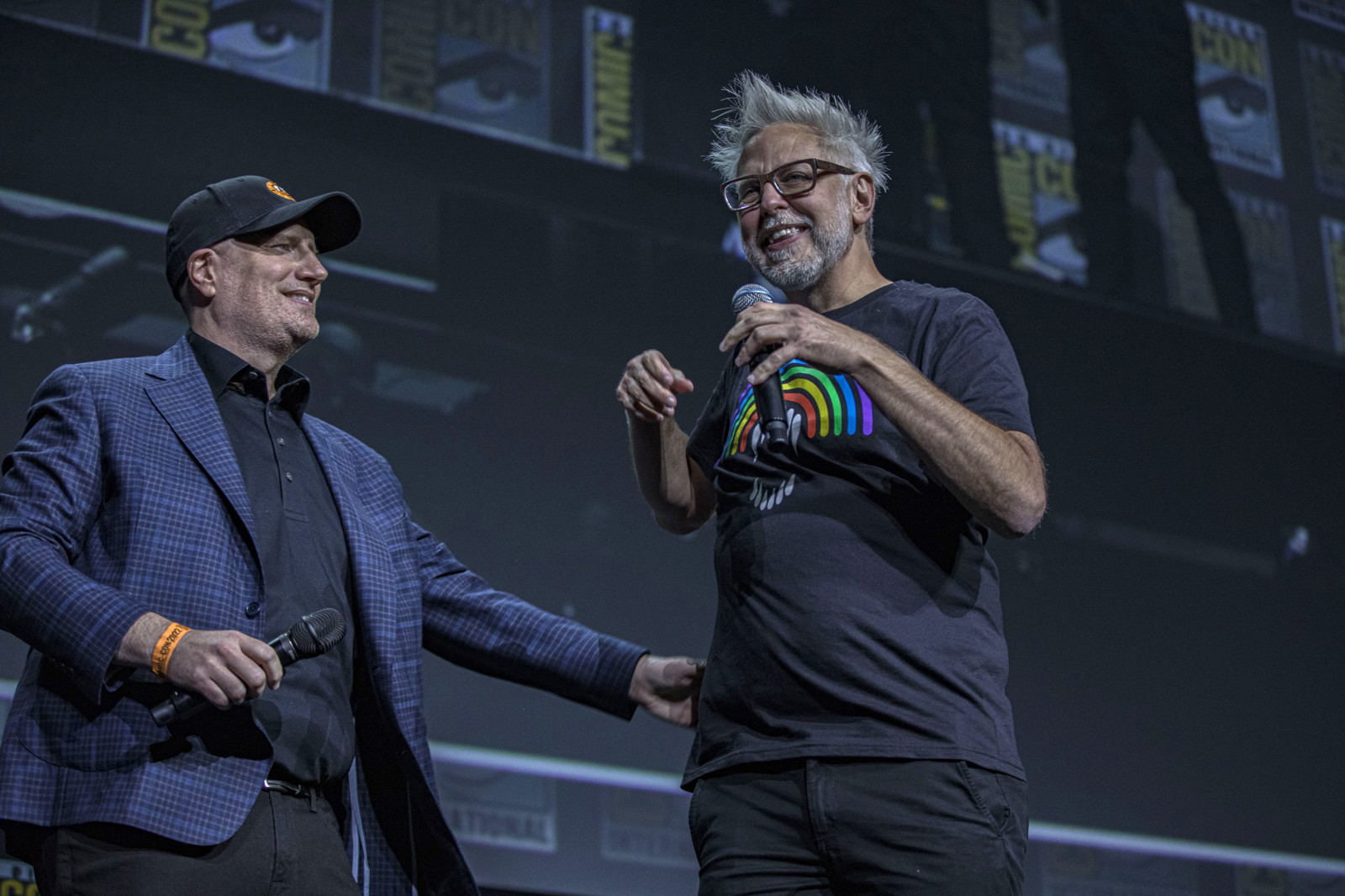 Kevin Feige and James Gunn