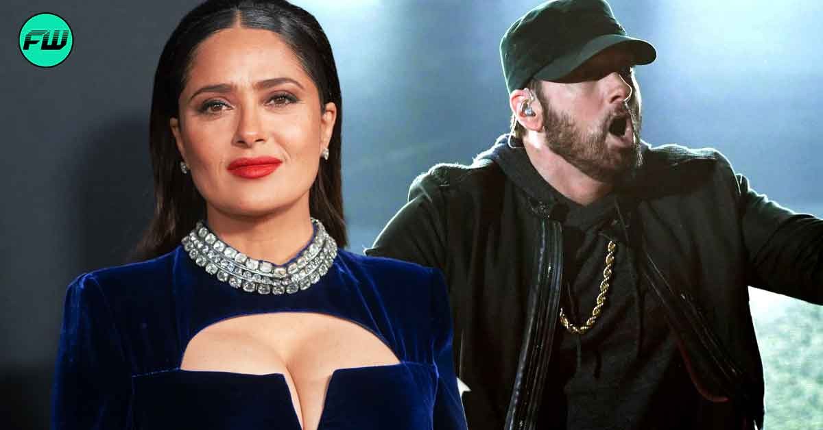 Salma Hayek’s Stage Fright Made Her Embarrass Herself Horribly After She Spit on Eminem’s Face