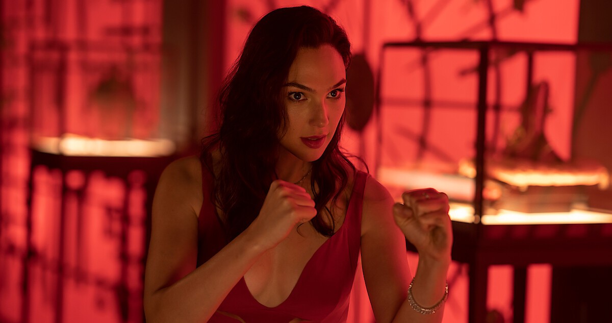 Gal Gadot in a still from Red Notice