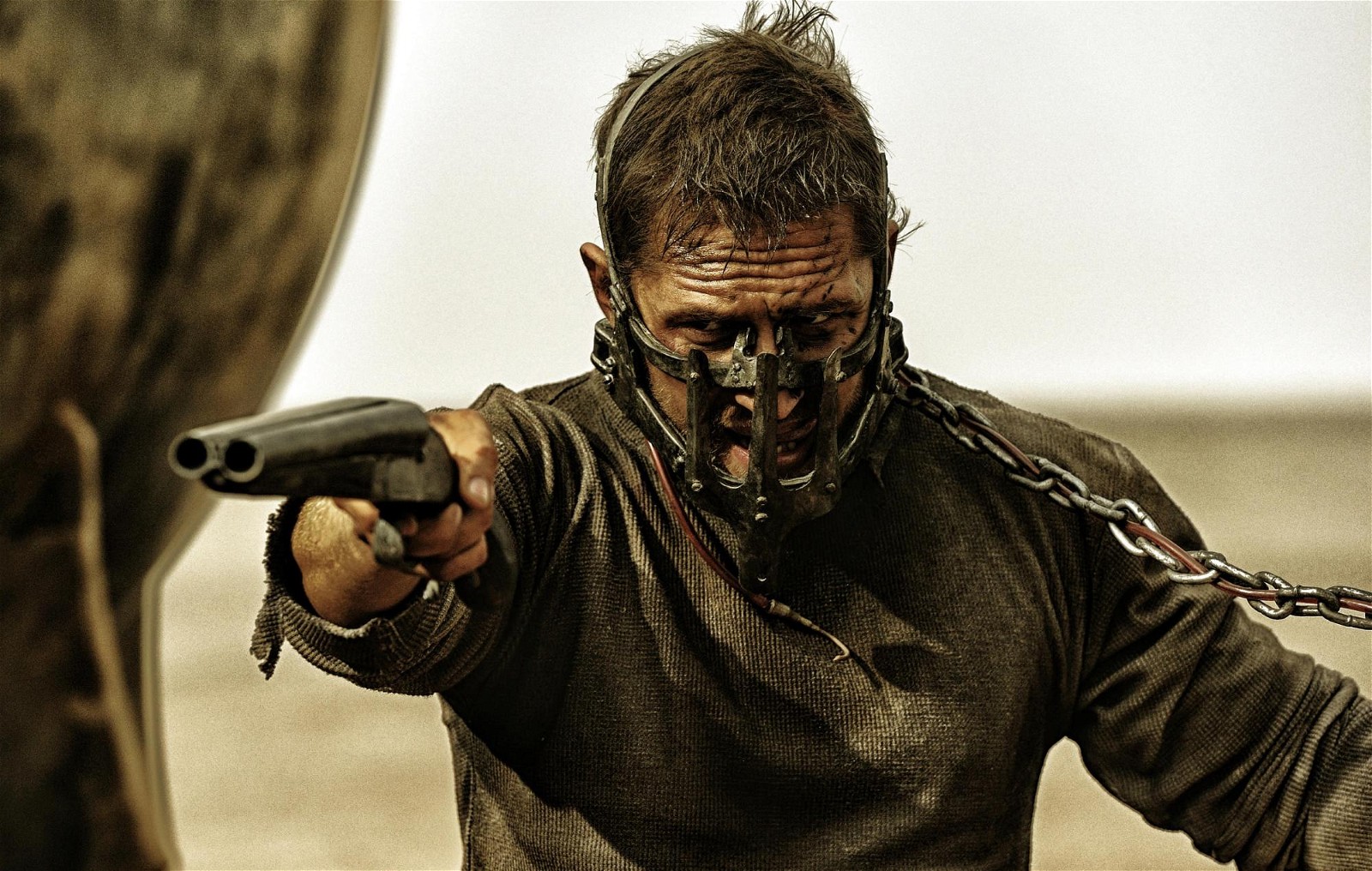 Tom Hardy as Max Rockatansky in a still from Mad Max: Fury Road