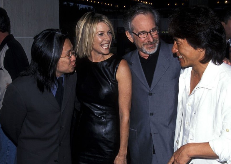 Peter Hosun Chan, Kate Capshaw, Steven Spielberg and Jackie Chan