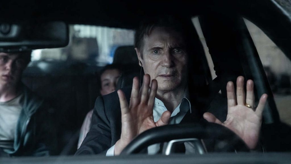 Liam Neeson in a still from Retribution (2023)