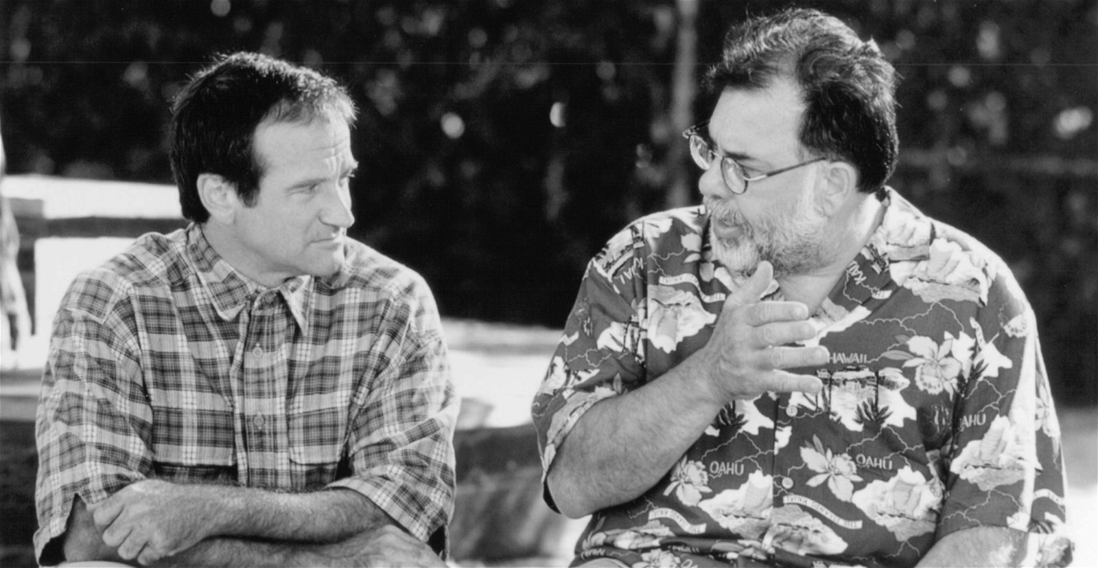 Robin Williams and Francis Ford Coppola while shooting Jack (1996)