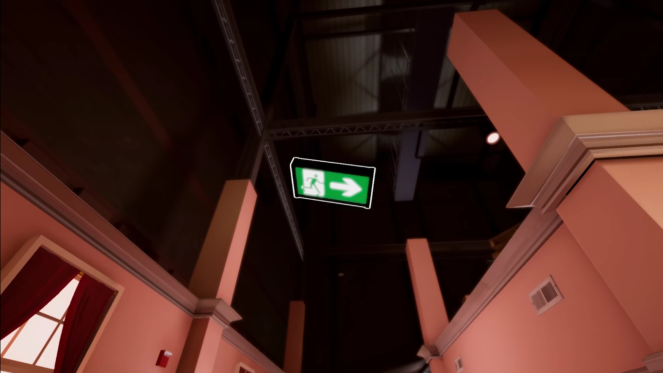 Exit sign floating 